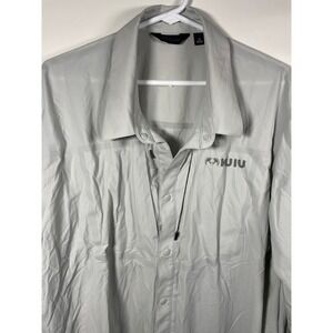 Kuiu Mens Gray Salmon Long Sleeve Button Up Hunting Shirt Lightweight Outdoor XL